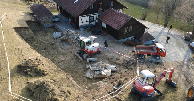 Baubeginn Hallenneubau
